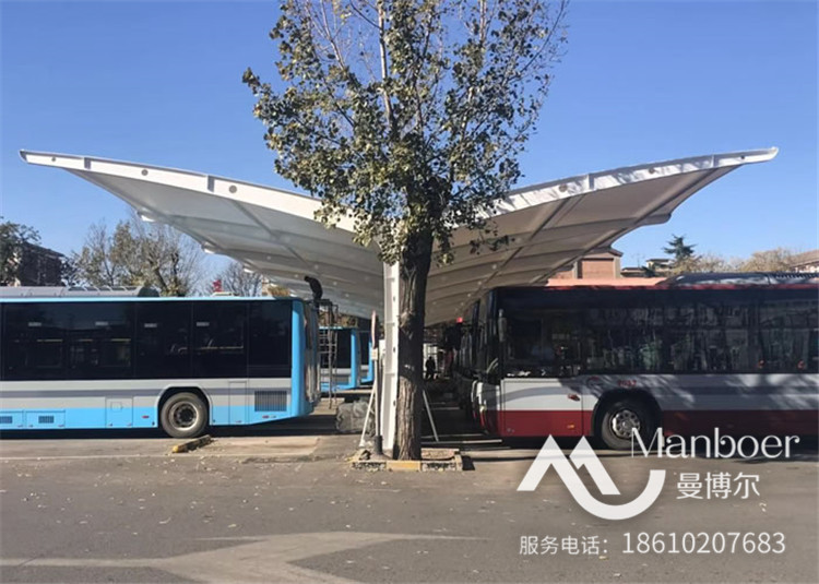 祥龍公交公司第一分公司場站充電樁膜結(jié)構(gòu)