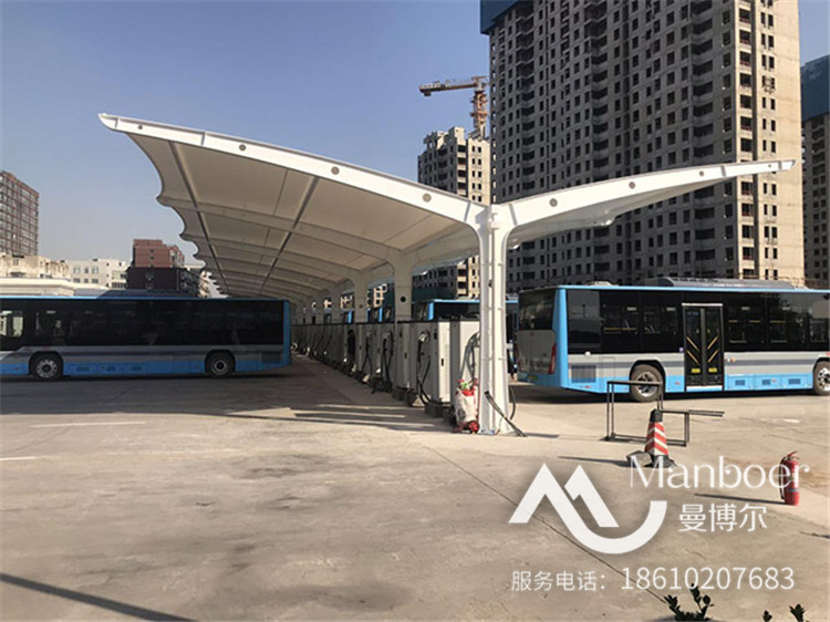 祥龍公交公司第二分公司門頭溝場站充電樁膜結(jié)構(gòu)